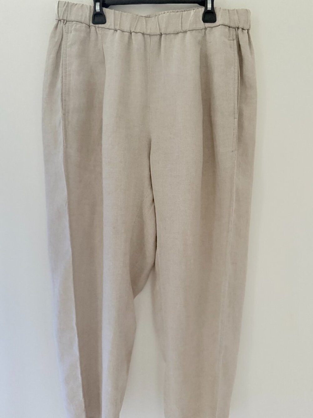 Eileen Fisher Organic Linen Lantern Pant Women's Natural Color Ankle  Size M
